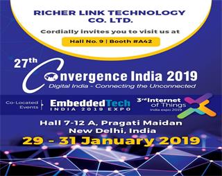 瑞吉联将参加第27届印度通讯展 Convergence India
