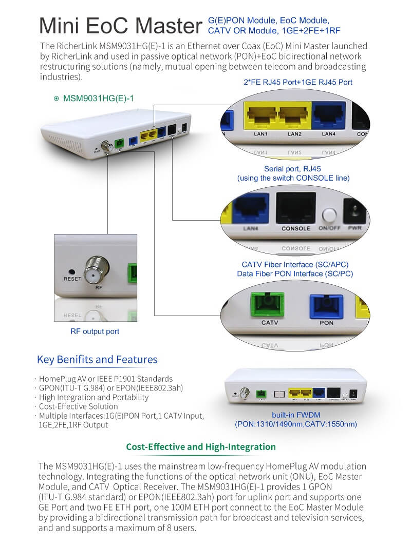 RicherLink lança novo Mini EoC Master